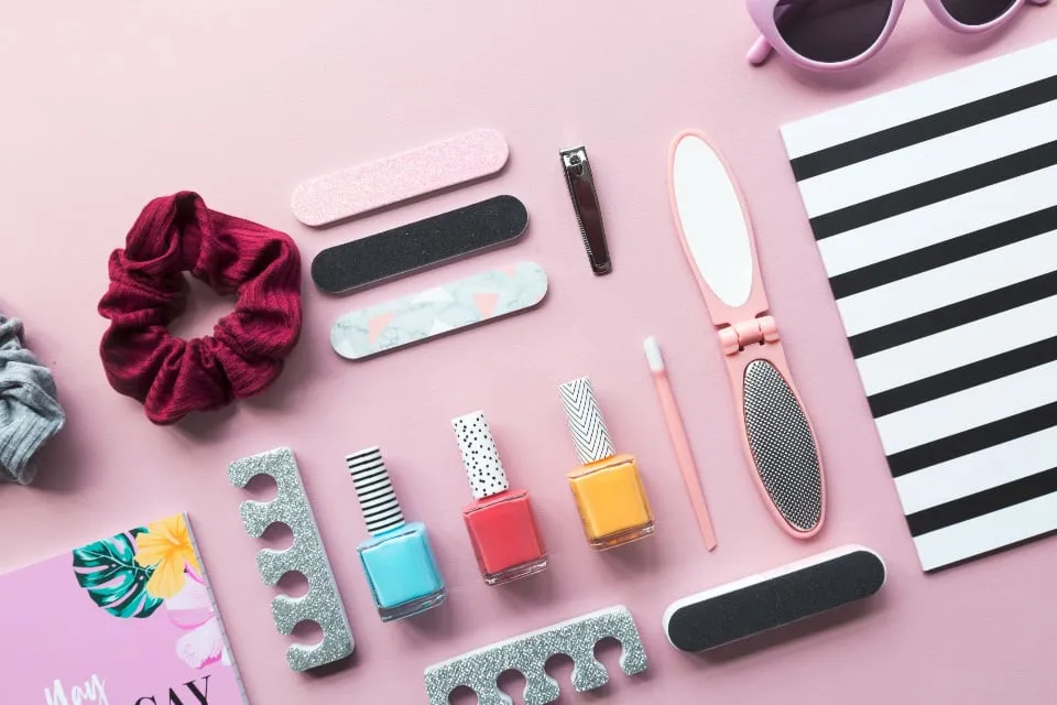 Frascos de esmalte de uñas